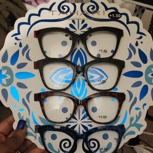 Tahari +1.50 Reading Glasses Set - Black, Tortoiseshell, Green, Blue, Red